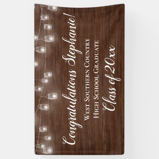 国灯卒業式パーソナライズされたバナー記号 横断幕 (縦)