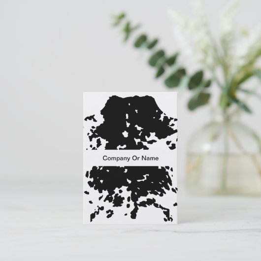 国牛の模様の白黒の名刺 名刺 (スタンド正面)
