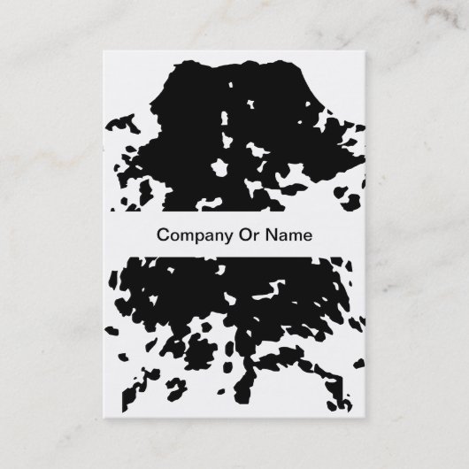 国牛の模様の白黒の名刺 名刺 (正面)