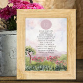 国牧草地の水彩/テーブルのシーティングチャート