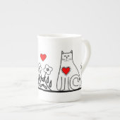 国猫 ボーンチャイナマグカップ (正面右)