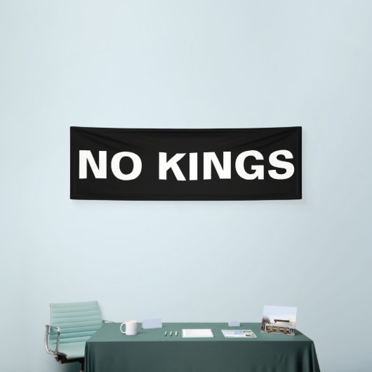 国王の政治はっきりした的抗議なし 横断幕 (トレードショー)