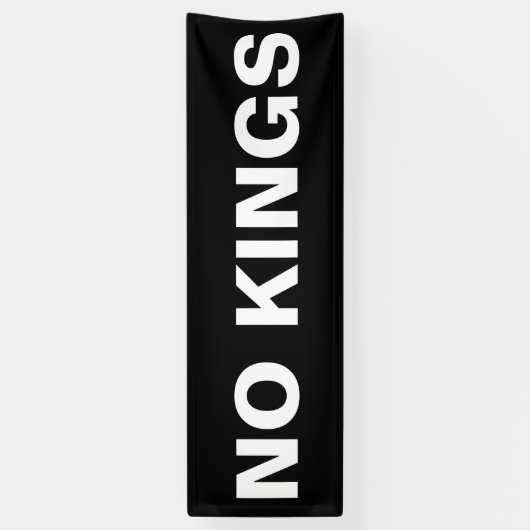 国王の政治はっきりした的抗議なし 横断幕 (縦)
