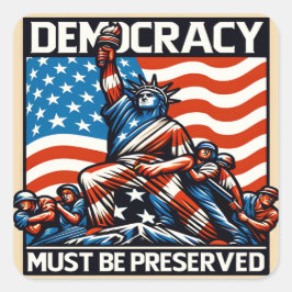 国王の民主主義救なし スクエアシール