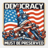 国王の民主主義救なし スクエアシール (正面)