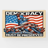 国王の民主主義救なし 横断幕 (横)