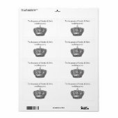 国王の王冠 ラベル (フルシート)