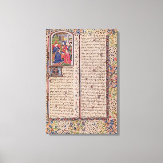 国王への「政治」の発表 キャンバスプリント (正面)