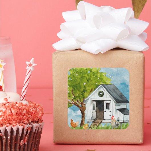 国生活ステッカー スクエアシール (パーティー)