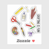 国産の工芸月ステッカー シール (シート)