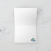 国産の麻と花の折りたたみありがとうカード サンキューカード (内部)