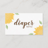 国産ひまわりオムツラッフルベビーシャワー エンクロージャーカード (裏面)