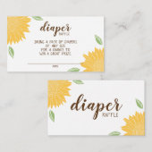国産ひまわりオムツラッフルベビーシャワー エンクロージャーカード (正面/裏面)