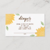 国産ひまわりオムツラッフルベビーシャワー エンクロージャーカード (正面)