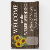 国産ひまわりカスタムウェディングバナー 横断幕 (縦)