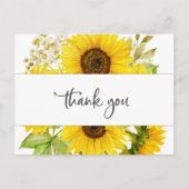 国産ひまわりサンフラワーありがとうはがき ポストカード (正面)