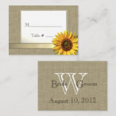 国産ひまわりシーティングカード プレイスカード (正面/裏面)