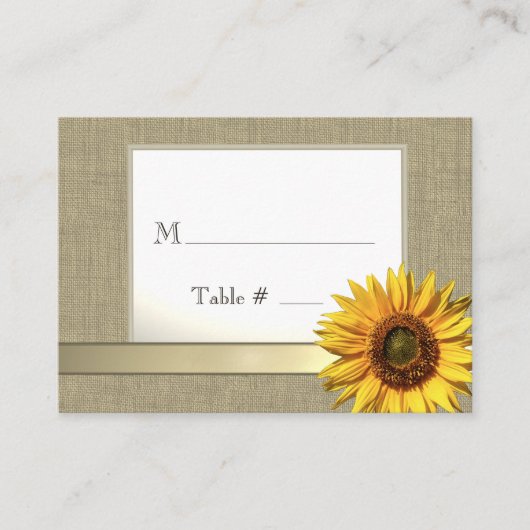 国産ひまわりシーティングカード プレイスカード (正面)