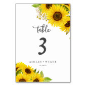 国産ひまわりテーブル番号 テーブルナンバー (裏面)