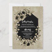 国産ひまわりフローラ写真結婚披露宴 招待状 (正面)