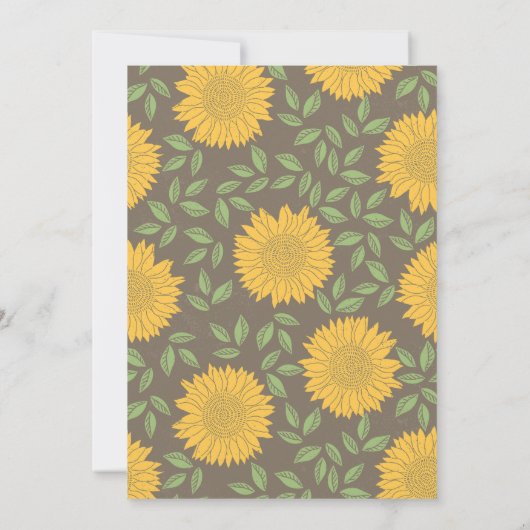 国産ひまわり写真第1回誕生日パーティー 招待状 (裏面)