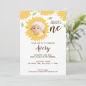 国産ひまわり写真第1回誕生日パーティー 招待状 (スタンド正面)