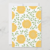 国産ひまわり写真第1回誕生日パーティー 招待状 (裏面)