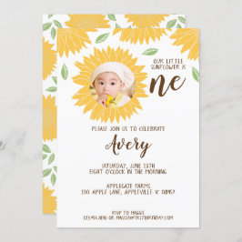 国産ひまわり写真第1回誕生日パーティー 招待状