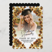 国産ひまわり卒業発表ホタテ 招待状 (正面/裏面)