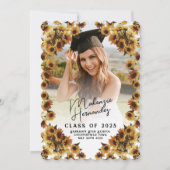 国産ひまわり卒業発表ホタテ 招待状 (正面)