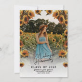 国産ひまわり卒業発表 招待状 (正面)