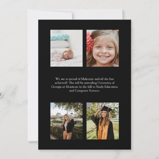 国産ひまわり卒業発表 招待状 (裏面)