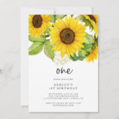 国産ひまわり最初の誕生日パーティーへの招待 招待状 (正面)