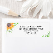 国産ひまわり水結婚色の住所 ラベル (インサイチュ)