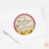 国産ひまわり素朴お世話ラベル ラウンドシール (封筒)