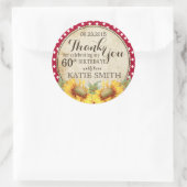 国産ひまわり素朴お世話ラベル ラウンドシール (バッグ)