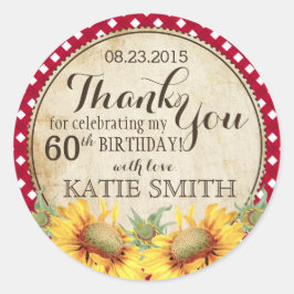 国産ひまわり素朴お世話ラベル ラウンドシール