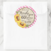 国産ひまわり素朴お世話ラベル ラウンドシール (バッグ)