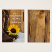 国産ひまわり結婚のチャリティーフェイスカード (正面&裏面)