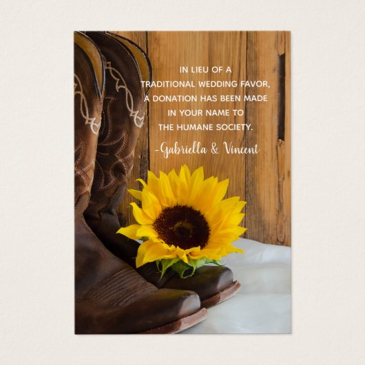 国産ひまわり結婚のチャリティーフェイスカード (正面)