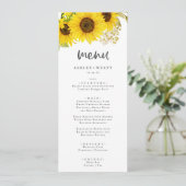 国産ひまわり結婚のディナーメニュー メニュー (スタンド正面)