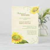 国産ひまわり結婚のリハーサルディナー 招待状 (スタンド正面)