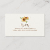 国産ひまわり結婚の登録証 エンクロージャーカード (正面)