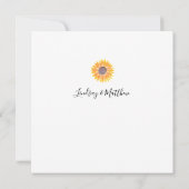 国産ひまわり結婚の葉 招待状 (裏面)