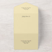 国産ひまわり花とデイジーとQRコード オールインワン招待状 (外側)