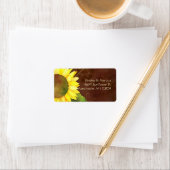 国産ひまわり茶色結婚の住所 ラベル (インサイチュ)