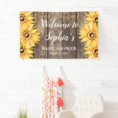 国産ひまわり赤ちゃんシャワーへようこそ 横断幕 (インサイチュ)