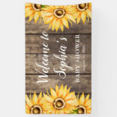 国産ひまわり赤ちゃんシャワーへようこそ 横断幕 (縦)