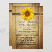 国産ひまわり ウェディングパーティー招待状 招待状 (正面/裏面)