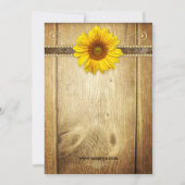 国産ひまわり ポストウェディングパーティー招待状 招待状 (裏面)